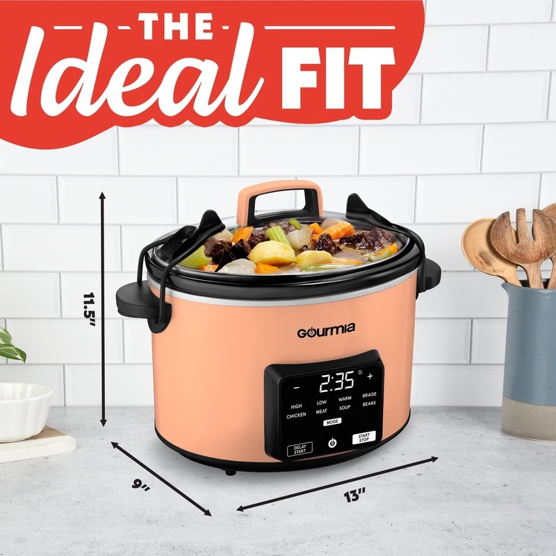 4.5Qt Programmable Slow Cooker Electric Crock Pot W/ Timer & Keep Warm Mode New