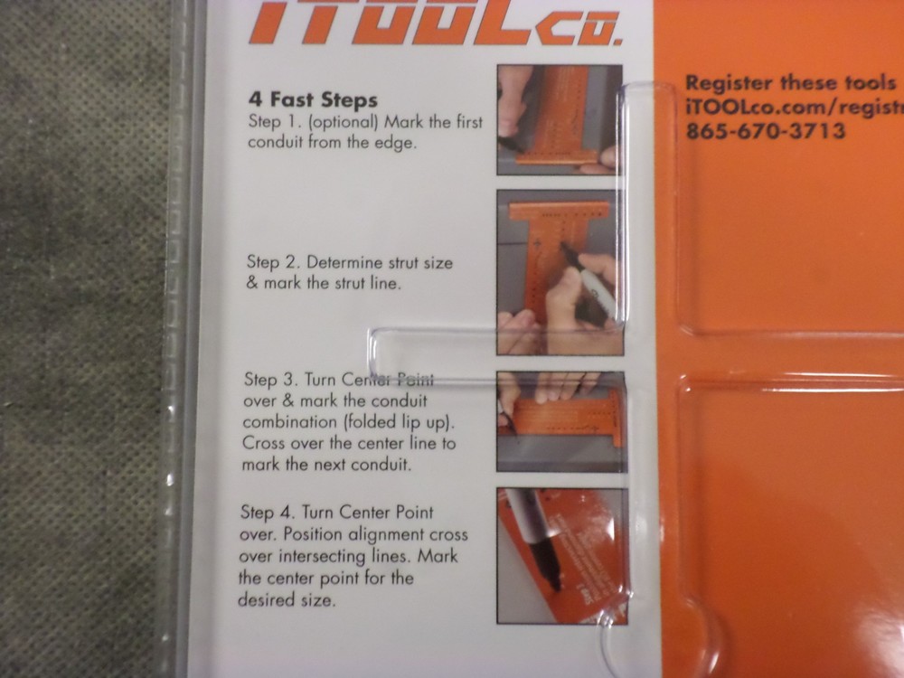 iTOOLco CP02 - Center Point™ Knockout Layout Tool - 1/2" to 4"