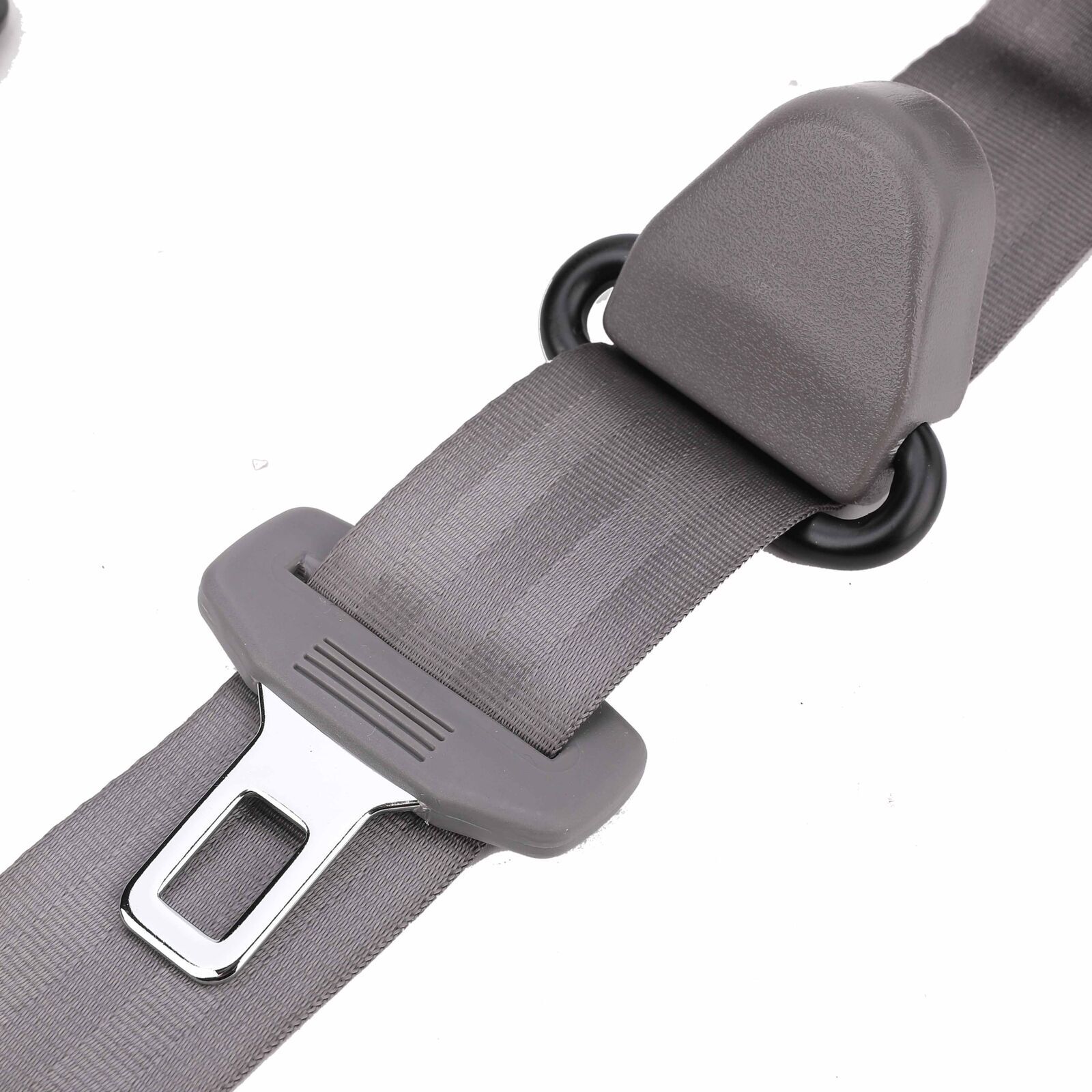 2Set Retractable 3 Point Safety Seat Belt Strap Car Vehicle Adjustable Belt Gray