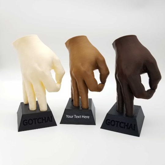 Gotcha! - Life Size Hands | Custom Text