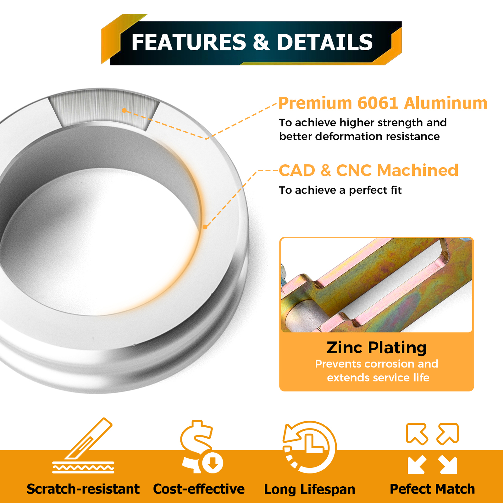 WEISEN For 2018+ Polaris Ranger 1000/1000 XP/Crew Front & Rear 3" Lift Kit