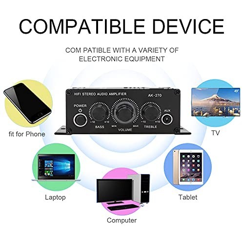 2-Channel Class D Power Amplifier with USB/SD/AUX Inputs - HIFI Audio Experience