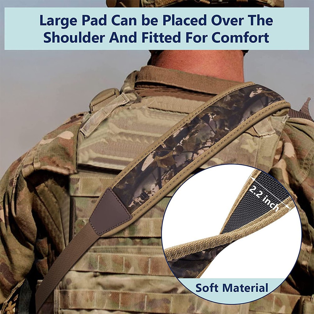 Adjustable Two Point Rifle Gun Sling Strap Quick Release Swivels Shoulder Padded