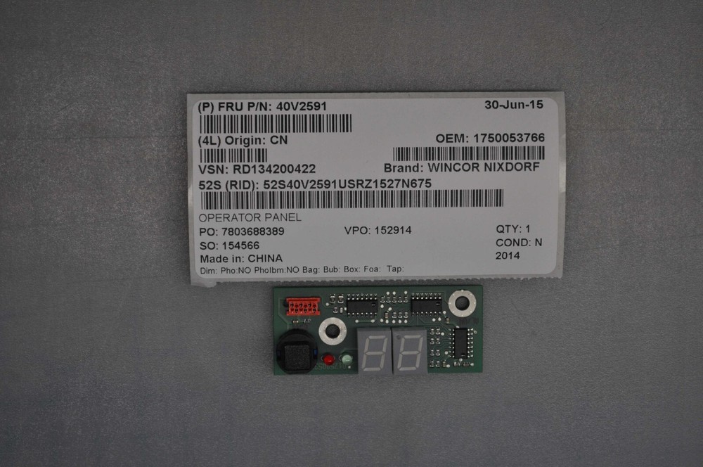 WINCOR CCDM Operator Panel 1750053766