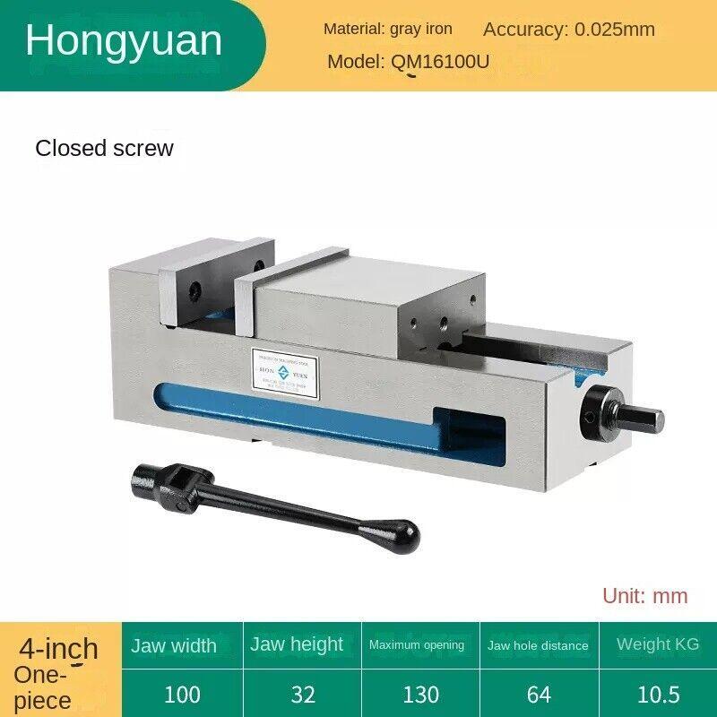 Milling Machine Vise 4 in. 6 in. Angle Precision One-Piece Machine Vise