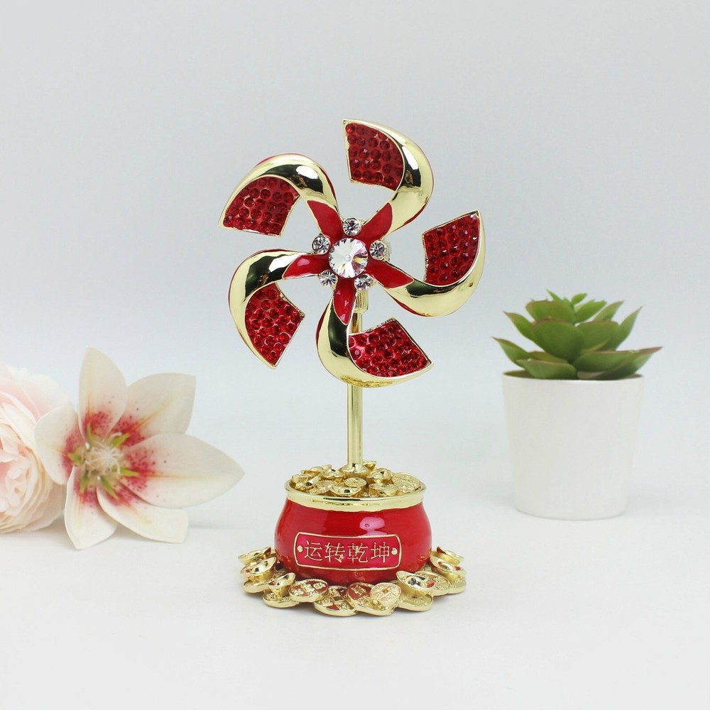 Feng Shui Metal Windmill - Enamel Craft Decor,Luck Transform Fan