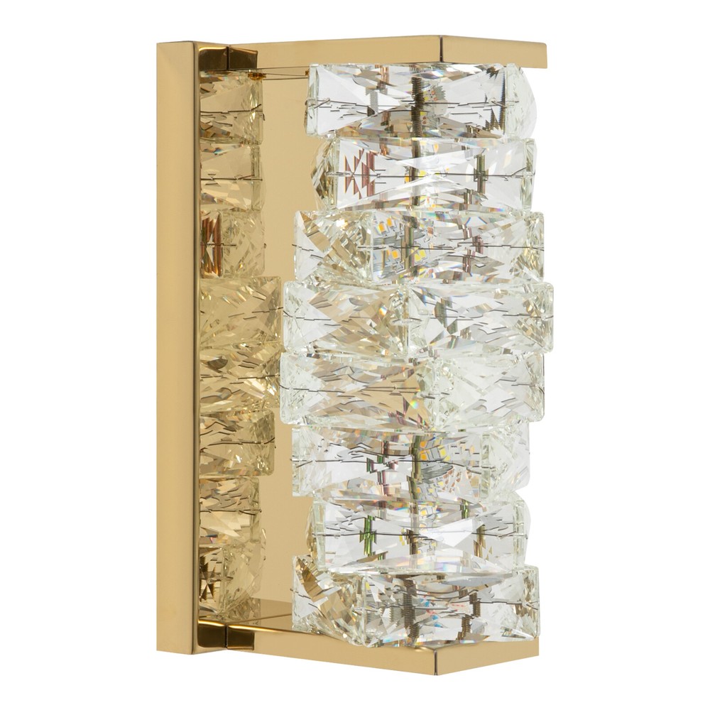 Modern Golden Crystal Wall Lamp with Adjustable LED Light Source