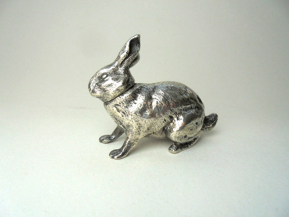 Sterling Silver Rabbit / Hare Pepperette Figure