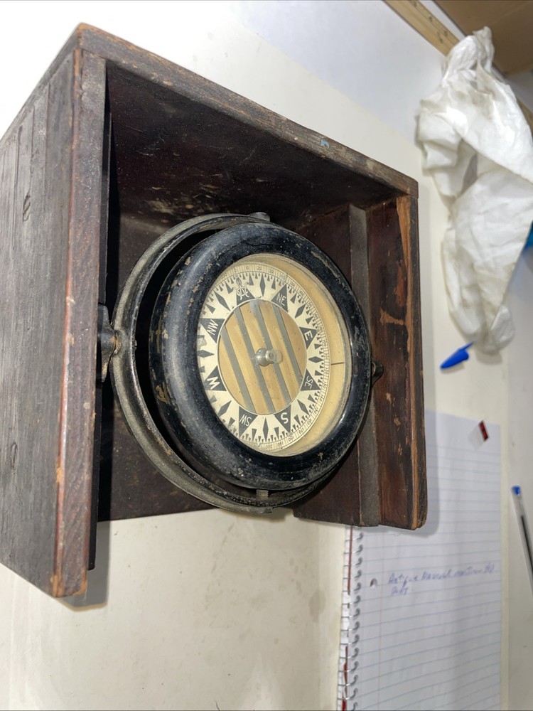 Antique Naval Maritime Ship Compass