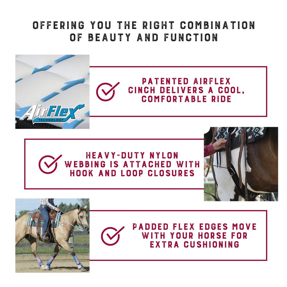 Airflex ‎Roper Horse Cinch Black 34"