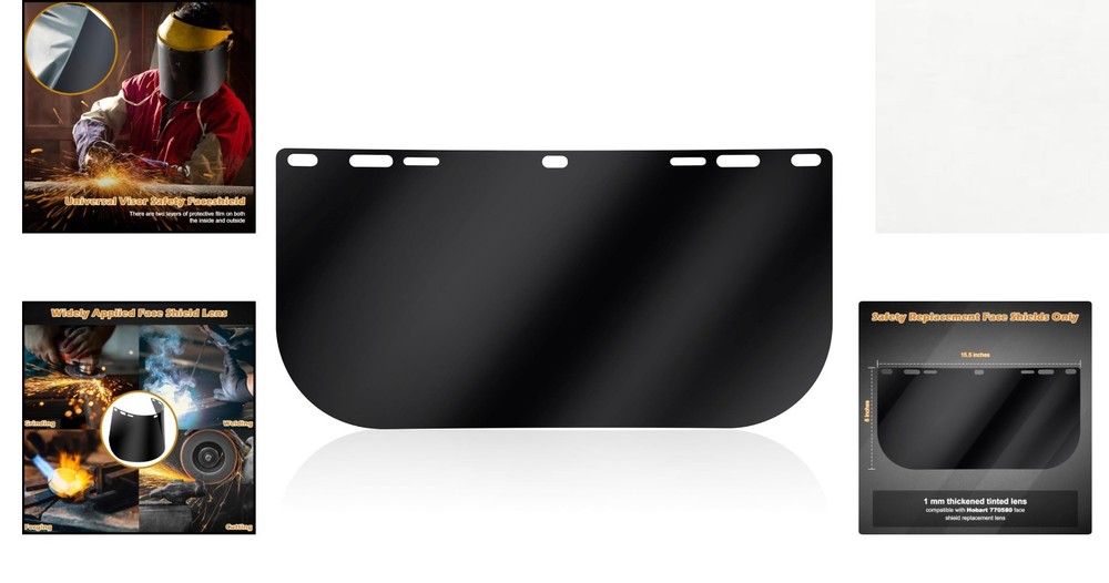 Tinted Full Face Shield Replacement Lens – Scratch-Resistant for All Activities
