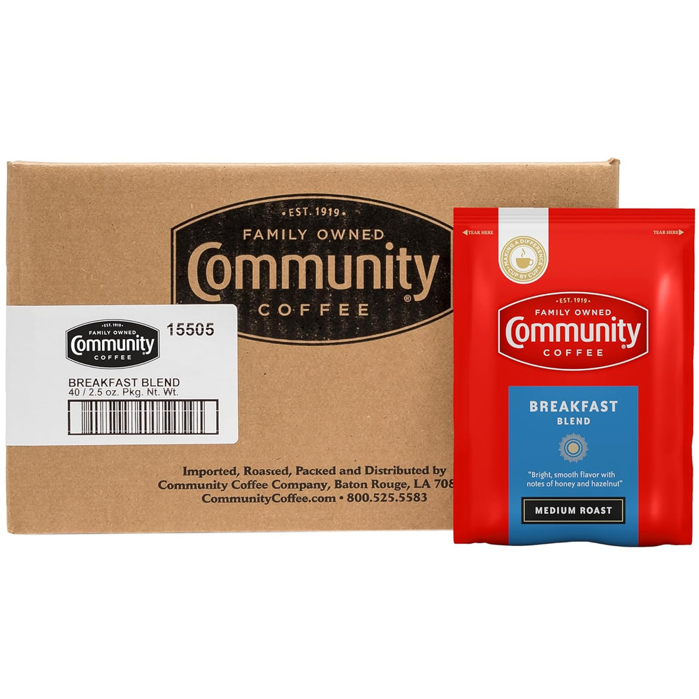 Ground Coffee Packets, Breakfast Blend Medium Roast, Pre-Measured 2.5 Ounce Indi
