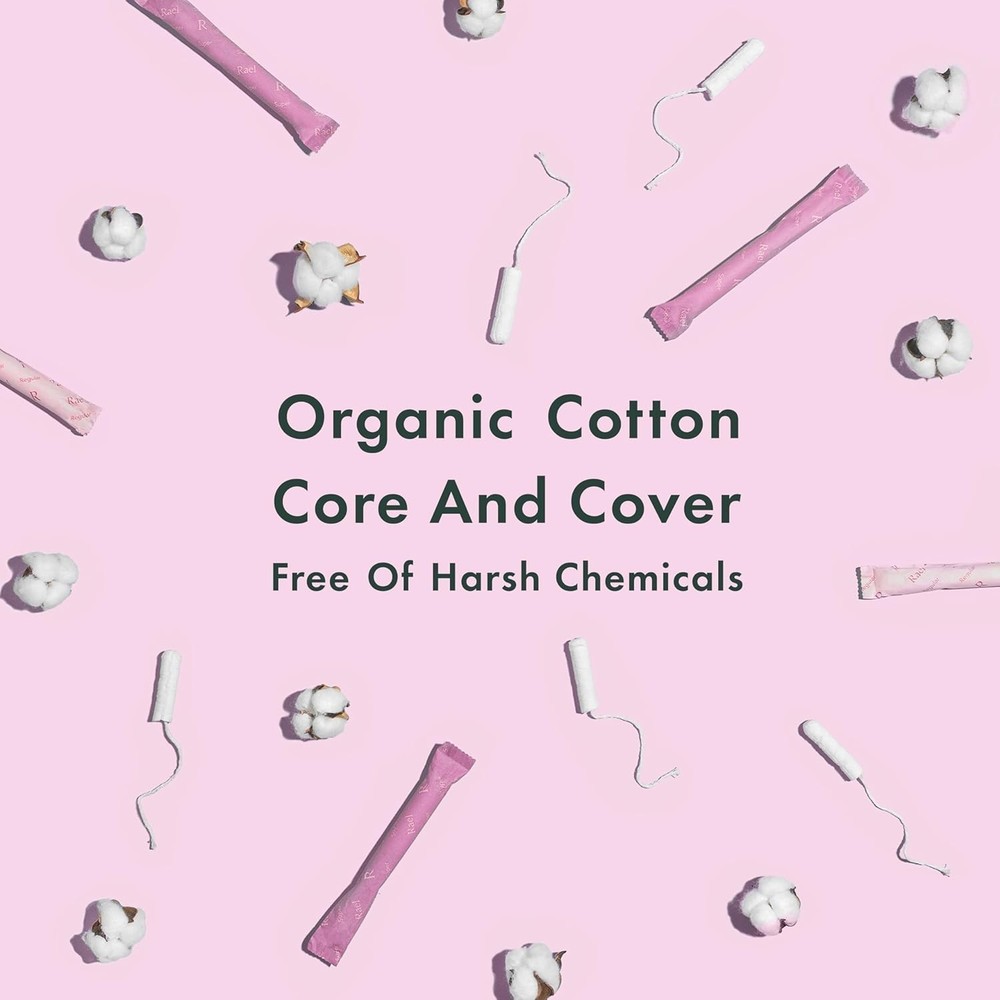 Tampons with Compact Applicator, Organic Cotton, Regular Absorbency, 36 Count
