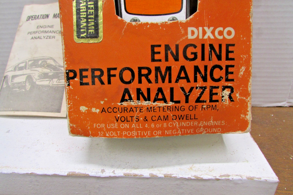 Vintage Dixon Inc Engine Performance Analyzer For Complete Engine System Testing