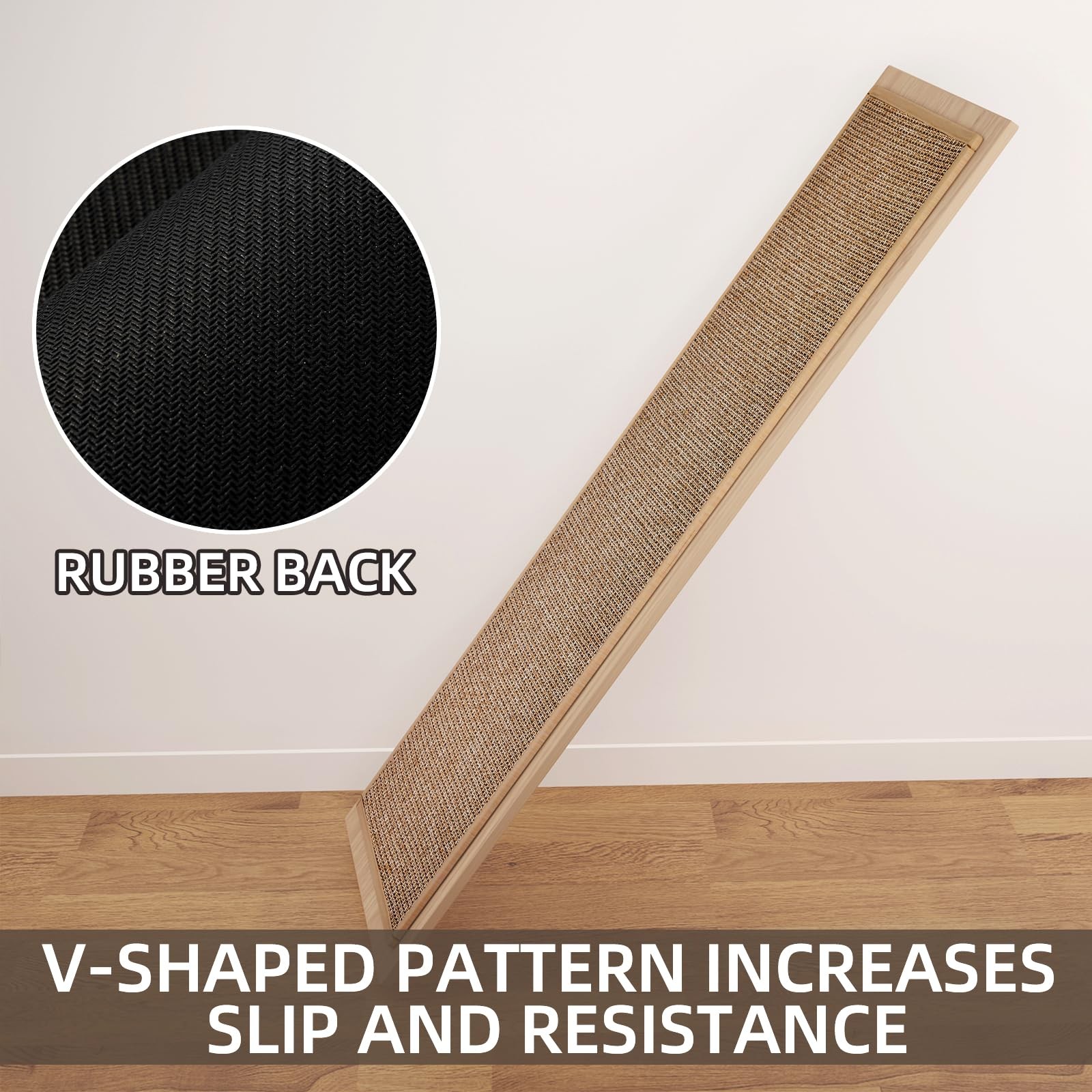 SUMLANS Kitchen Mat Set of 2 PCS, 17.3"x47"+17.3"x30" (Set 2), Brown