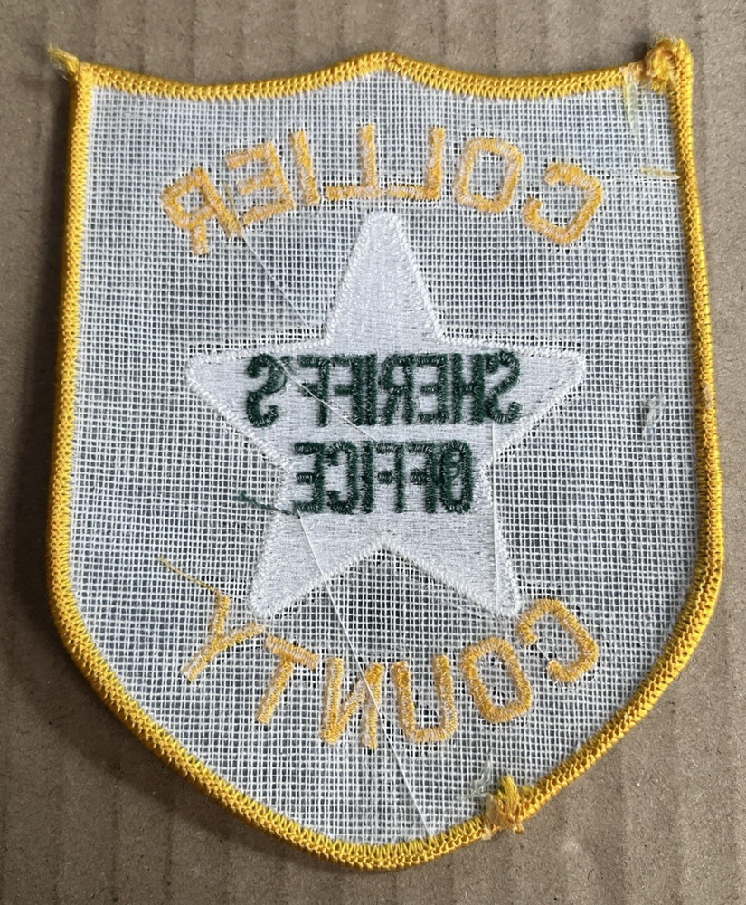 Sheriff's Department Florida: Collier County Embroidered Patch - Free Postage