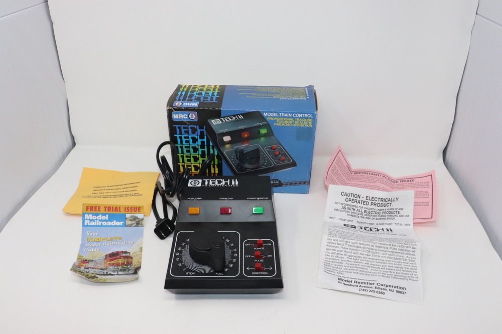 MRC Tech II Railmaster 2400 Train Controller Power Pack W/ Box and Instructions