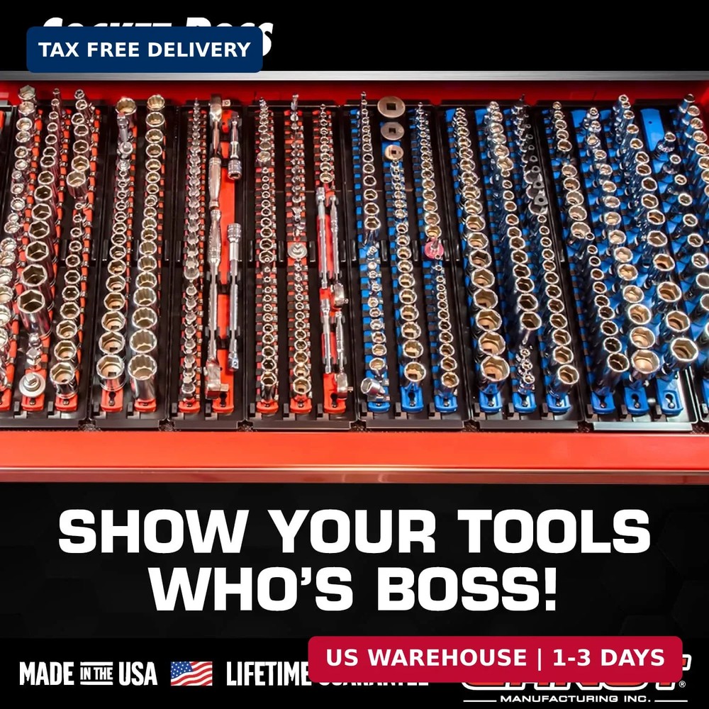 Ernst Mfg. 8493 RD Socket BOSS Tray High-Density System with (2) Red 13" Socket