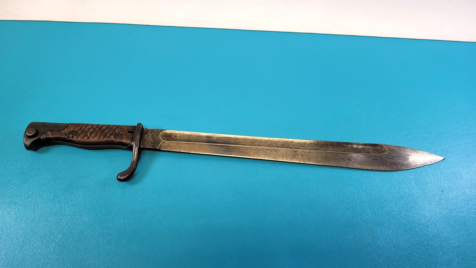 WWI German Model S98 1898 /05 Butcher Bayonet Simson J.A.F.E. 136. Marks  TR745