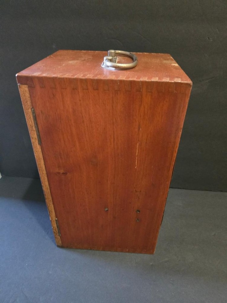 RARE 1913 GERMAN E. LEITZ WETZLAR MICROSCOPE W/ MATCH CASE WORKING # 163764