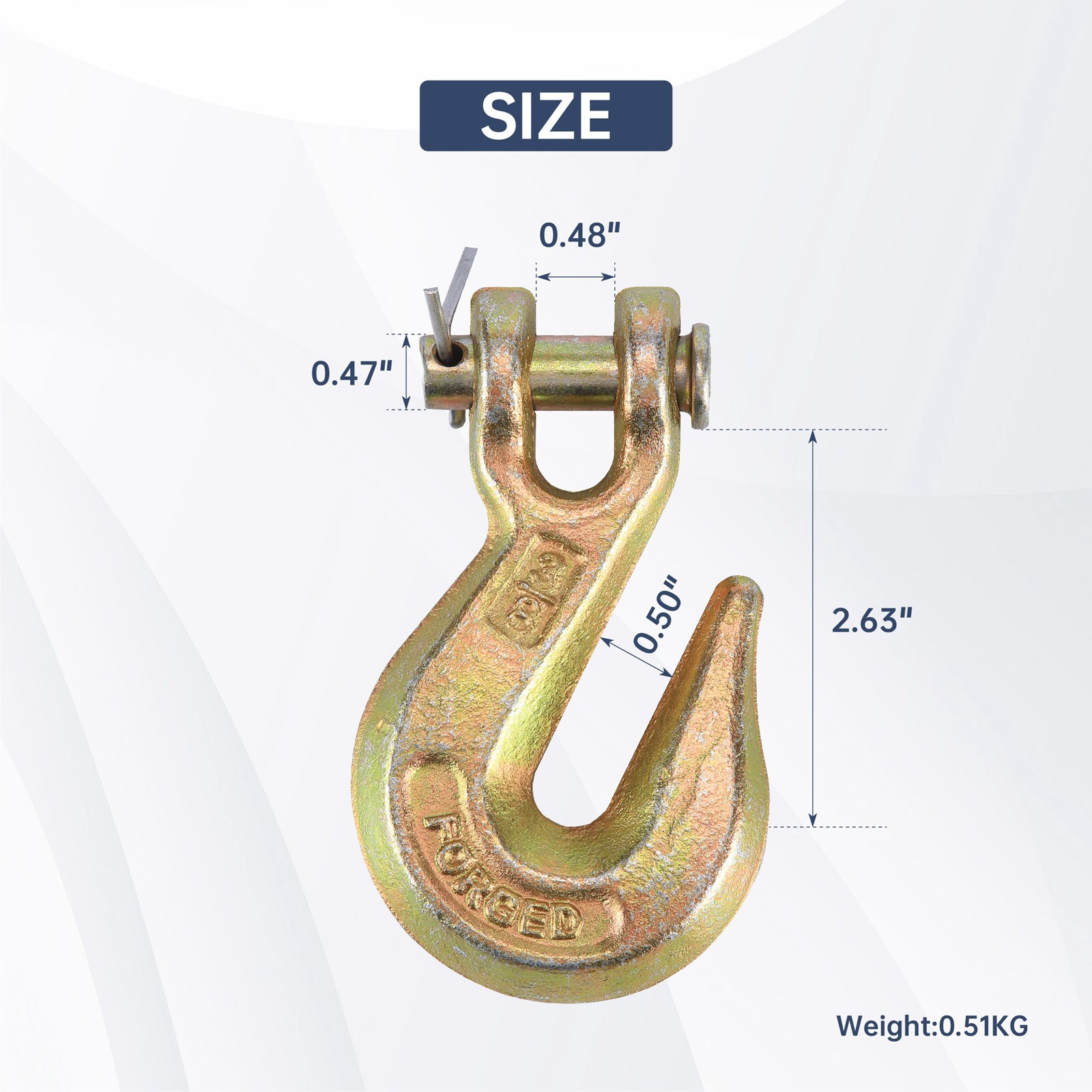 10 Pack G70 3/8" Clevis Grab Hooks Tow Chain Hook Flatbed Truck Trailer Tie Down