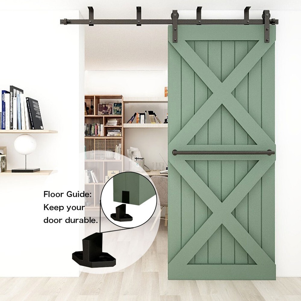 4FT-20FT Ceiling Mount Rail Sliding Barn Door Hardware Kit Track Roller Closet