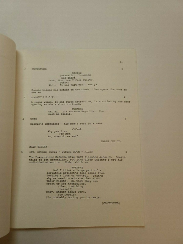 DOOGIE HOWSER, M.D. / Mitchel Katlin 1992 TV Script, "Look Ma, No Pants"