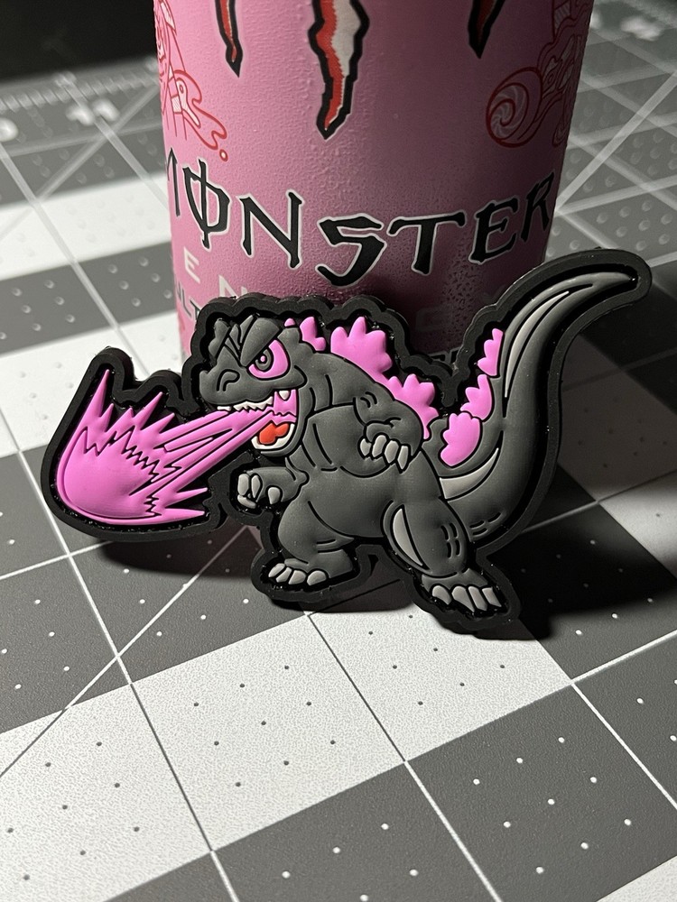 Godzilla King Of The Monsters  Atomic Breath Evolution  PVC Patch Hook And Loop