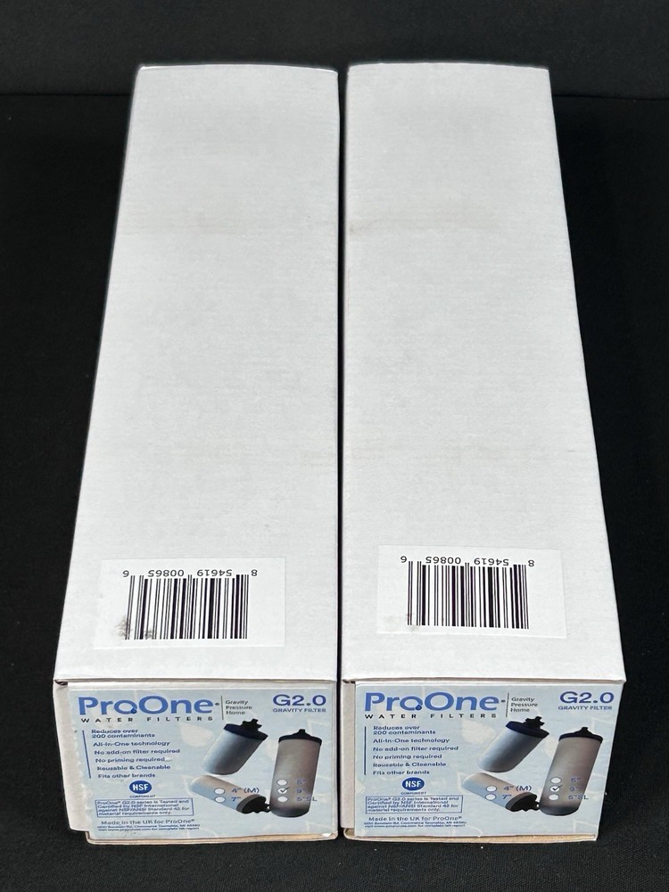 2 Pack ProOne G2.0 Gravity Water Filter 9-inch