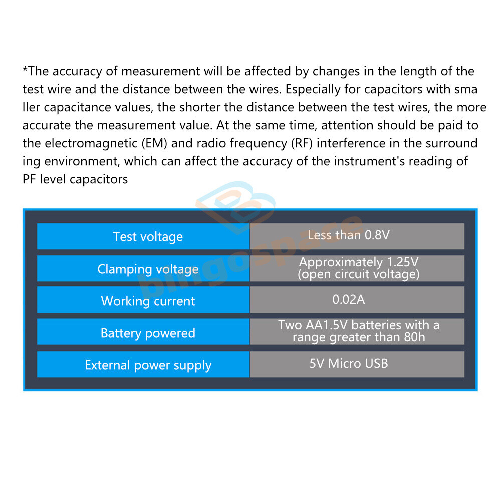 MEC-100 ESR Capacitance Ohm Meter Measuring Capacitance Resistance Tester