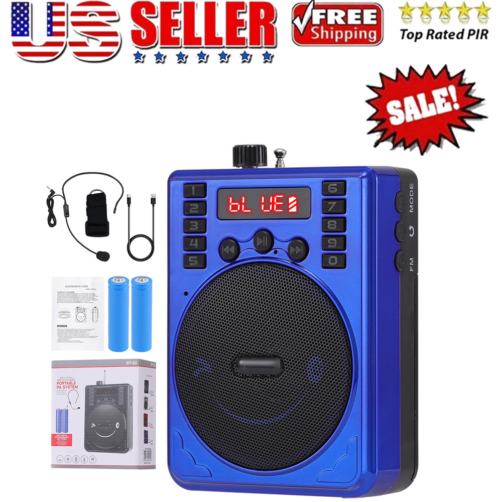 Portable Pro Audio Rechargeable Pa System Wireless Amplifier & Wired Mic BT-92
