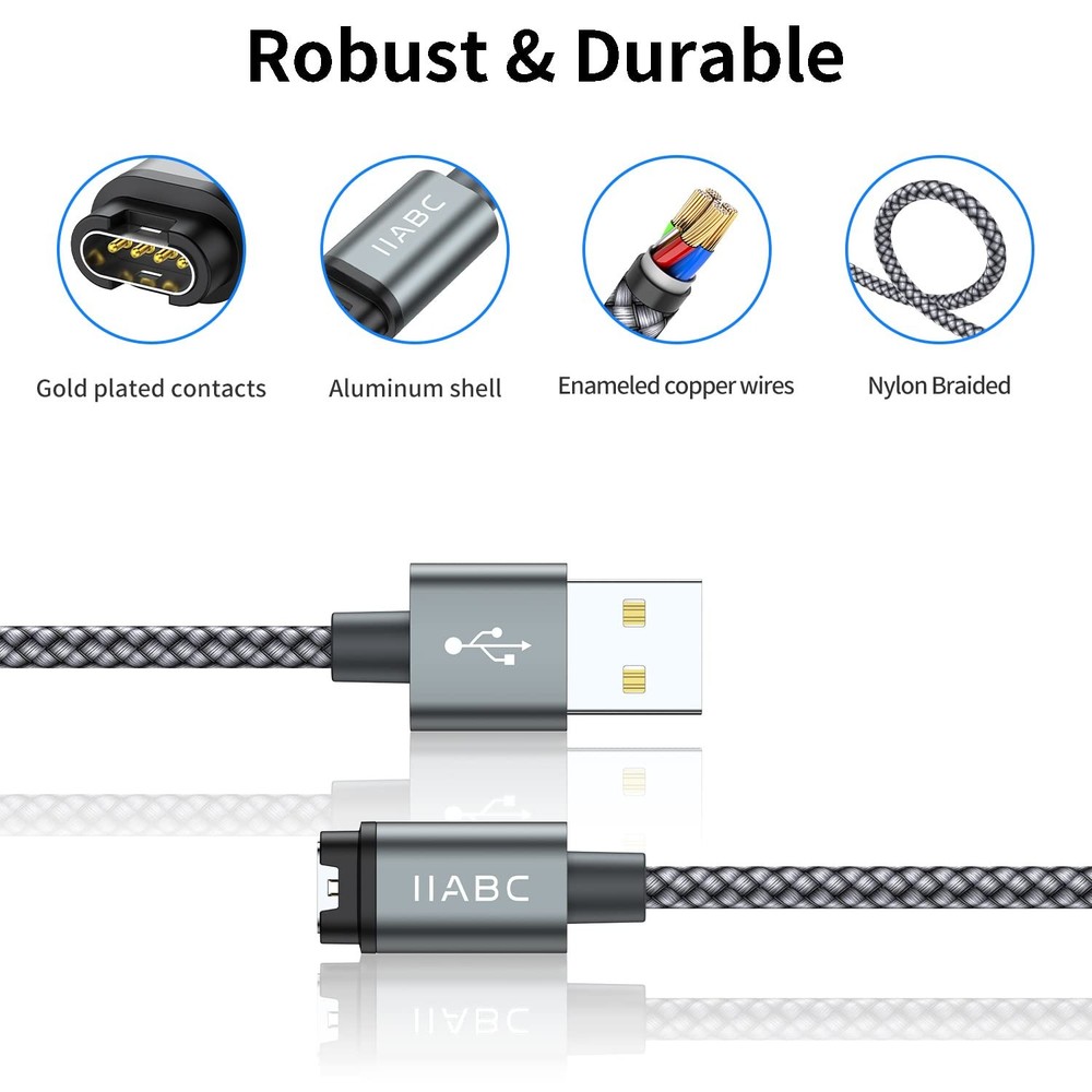 Compatible for Garmin Watch Charger Cable (2 Pack)