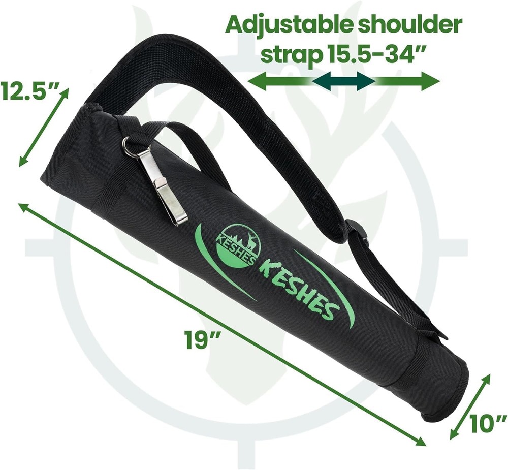 Compact Back Arrow Quiver with Breathable Bottom - Adjustable & Versatile Design