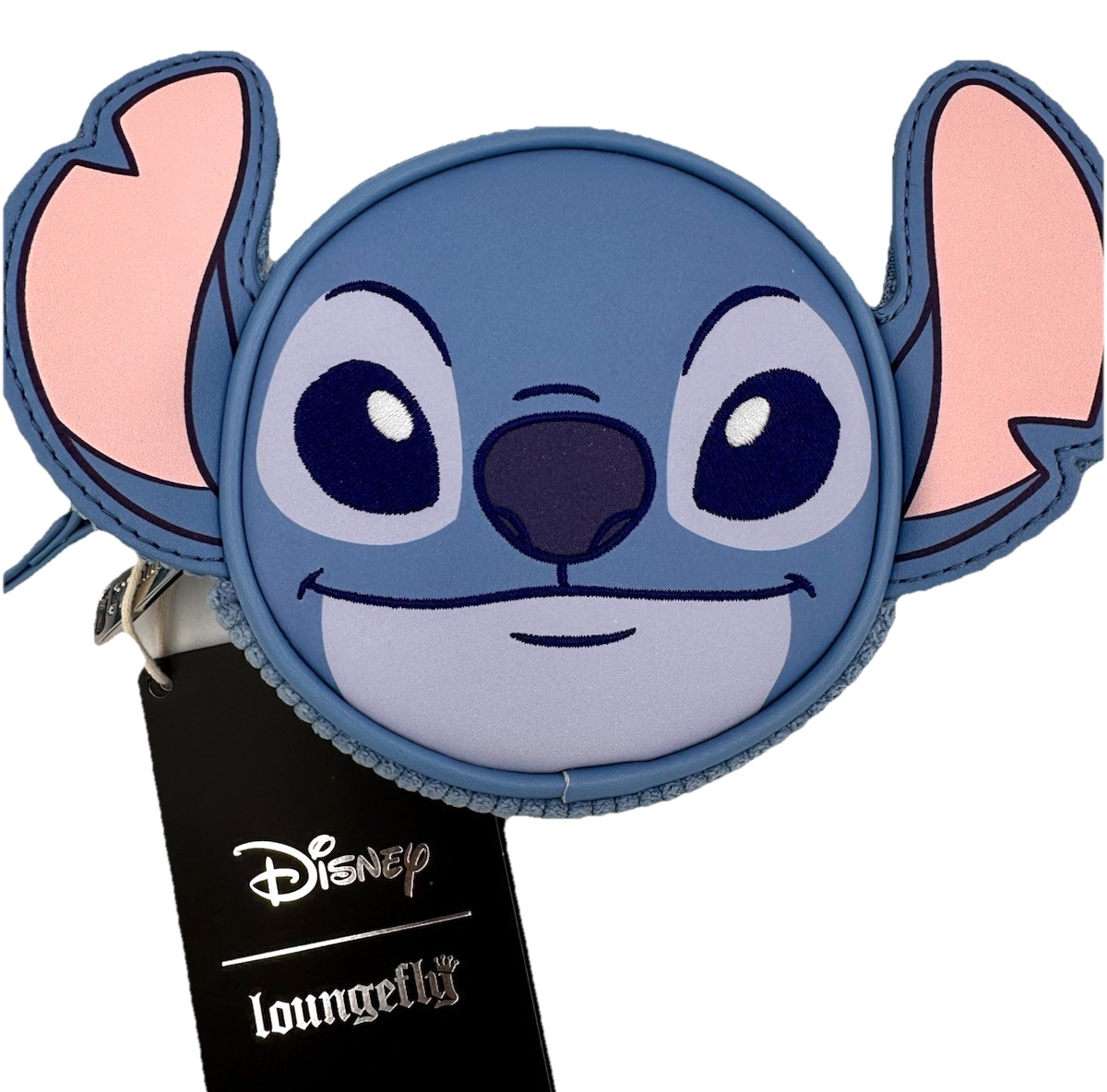 Disney Loungefly Lilo Stitch Figural Stitch Corduroy Coin Purse Wristlet NWT