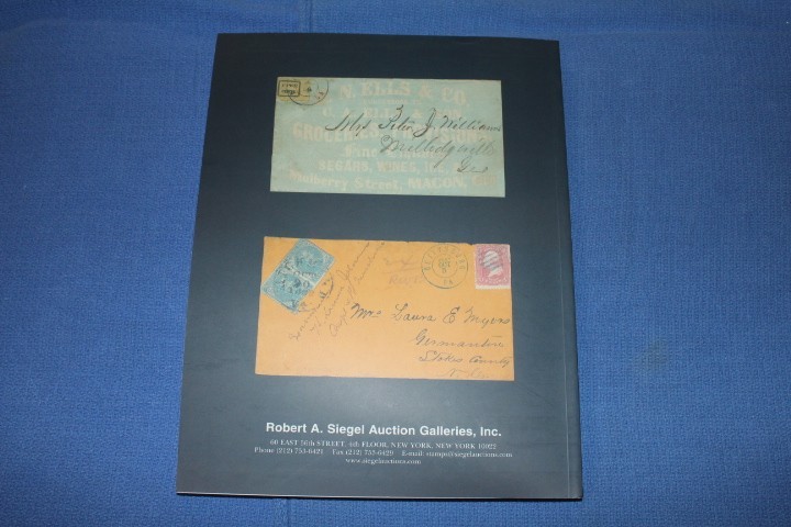 Siegel Auction Sept 2002 Agre Conf Sts #850 INCLUDES REALIZATIONS BlueLakeStamps