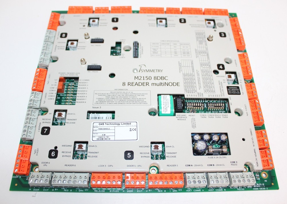 AMAG SYMMETRY M2150-8DBC 8 Reader multiNODE Door Controller Board