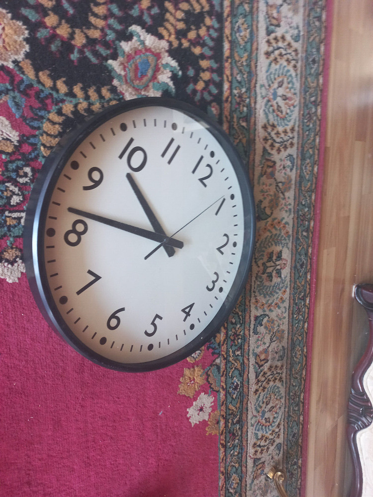 WALL CLOCK -White/Black 38x38x5 cm Quartz timing