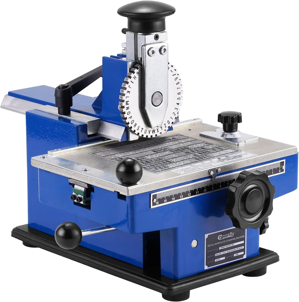 Metal Nameplate Stamping Machine Semi-Automatic Embosser Label Printing Marking