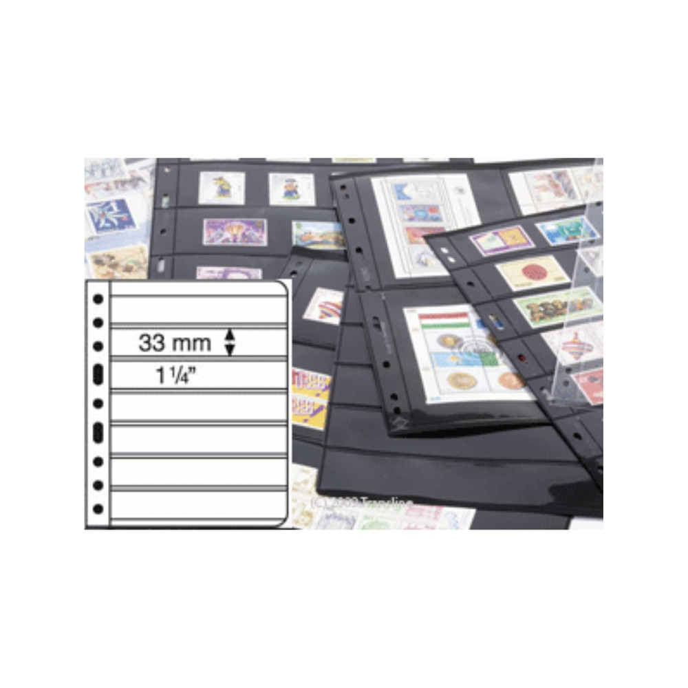 Lighthouse VARIO 7C Clear 7-Pocket Pages 5 Pack- Archival Stamp Row Sheets