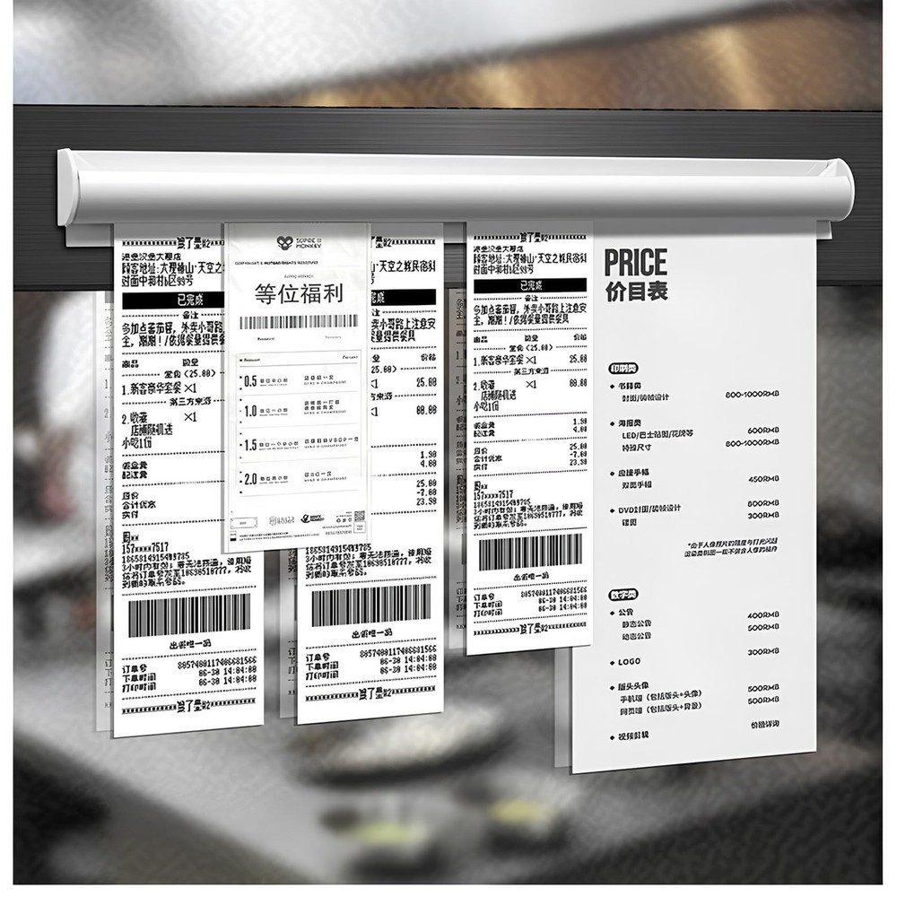 2 Pack Ticket Holders Receipt Holder for 2Pack - 60CM - Sliver, Silver