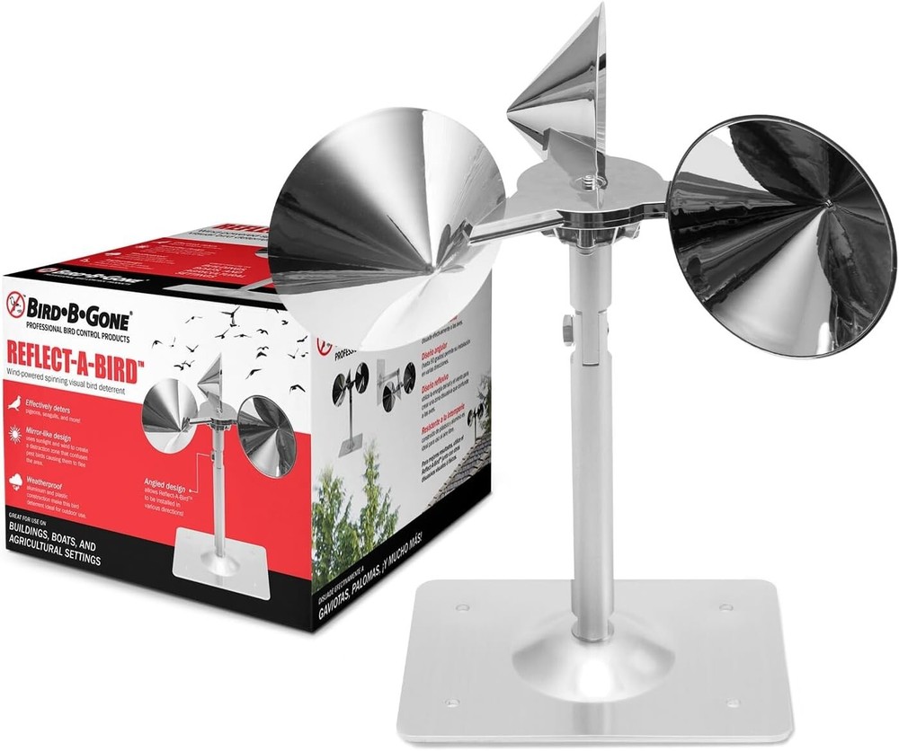 - Reflect-A-Bird - Reflective Spinning Deterrent - Repels Pigeons, Sparrows, ...