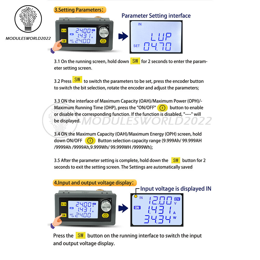 Adjustable CNC Regulated Power Supply Module Constant Voltage Current Step-down