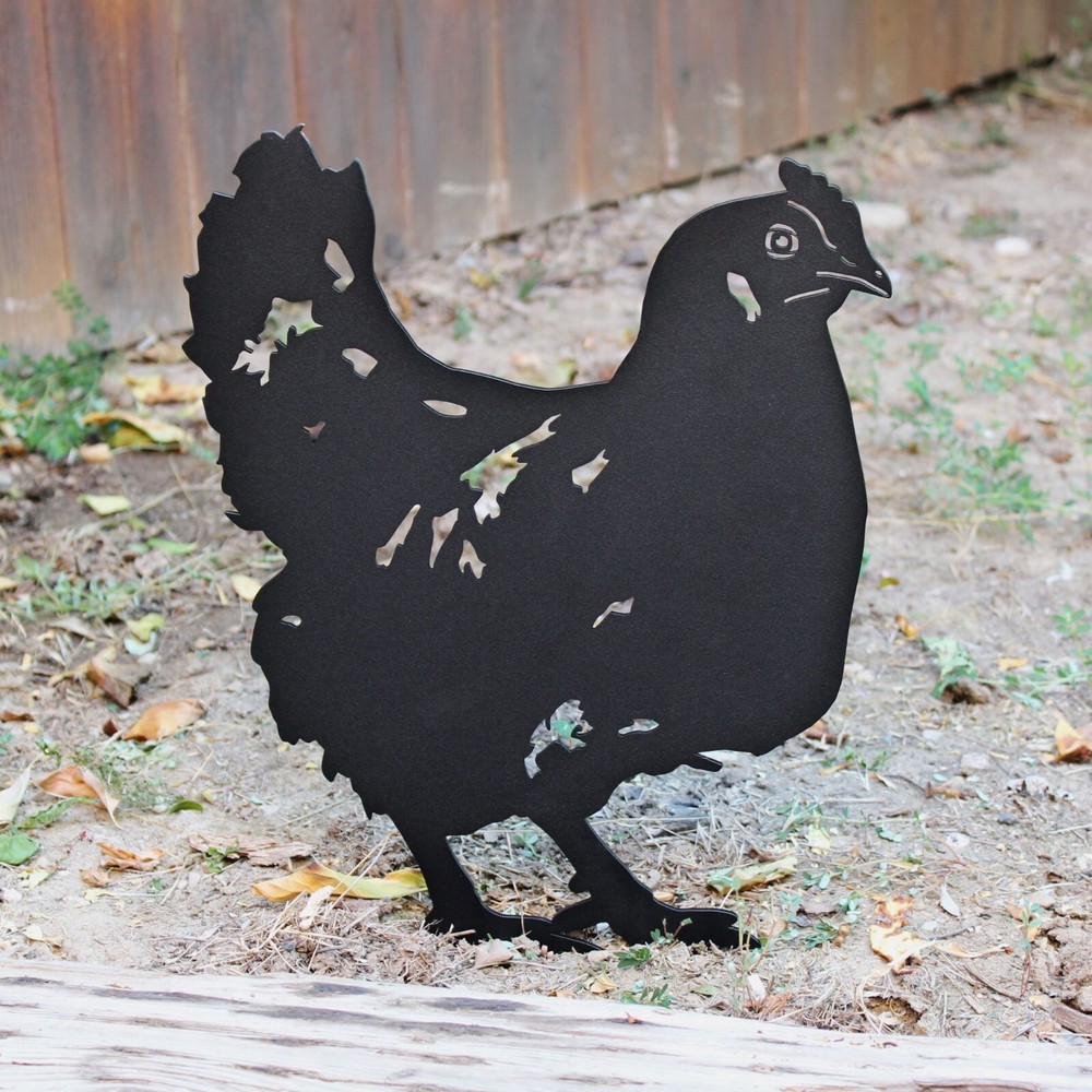 Chicken Black Metal Animal Silhouette