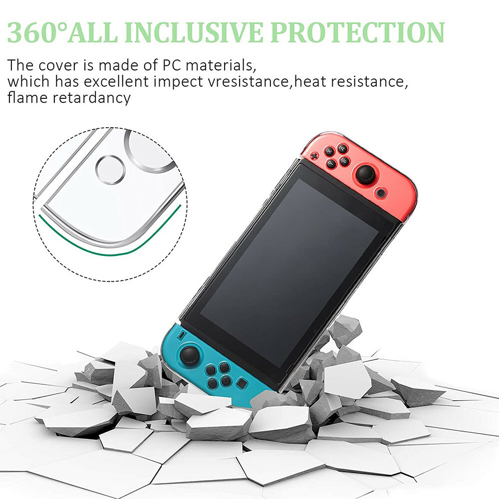 Transparent Silicone Shockproof Protective Hard Case For Nintendo Switch OLED