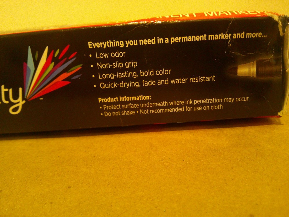 BIC Intensity Permanent Markers, Fine Point, Black, Low Odor, 12-Count