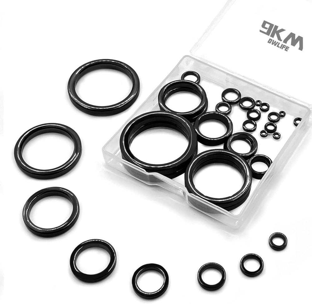 Fishing Rod Ceramic Guide Ring Replacement Kit 14 Sizes for Spinning Casting