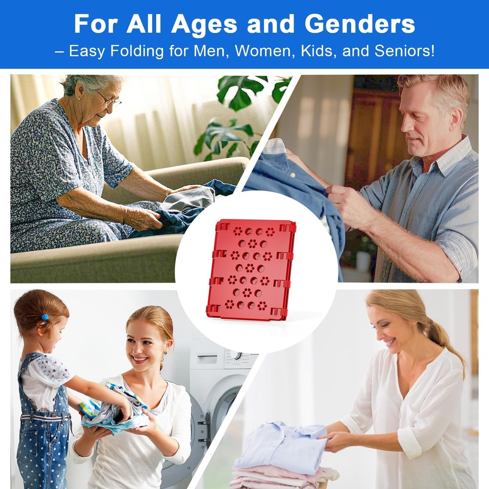 Red Shirt Folder Board, Tshirt Clothes Folder, Durable Laundry Helper, Sorter