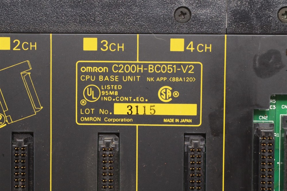 OMRON CPU BASE UNIT C200H-BC051-V2