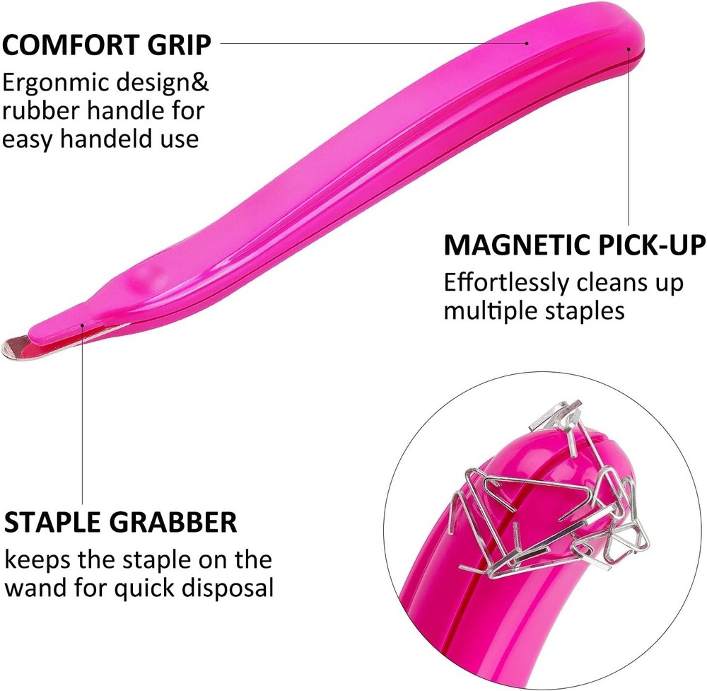 Professional 3-Pc Magnetic Staple Remover Tool Set for Easy Clean-Up