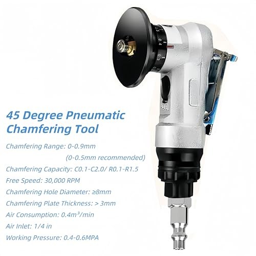 45 Degree Pneumatic Chamfering Tool, Mini Metal Working Fabrication Air Tool,